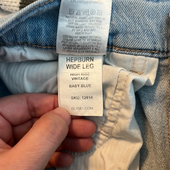 DL1961 Hepburn High Rise Crop Wide Leg Jean Size 25 - Picture 4 of 14